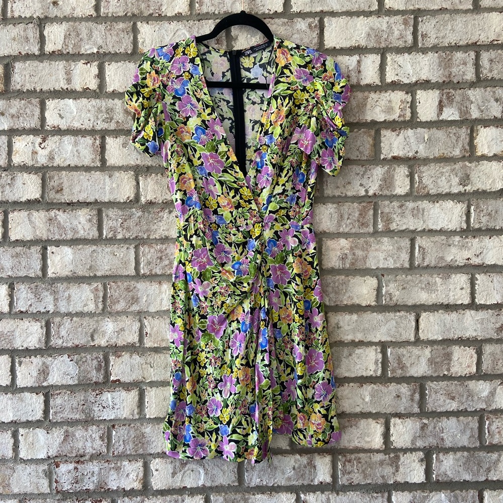 80’s Zara Floral Mini Dress size small